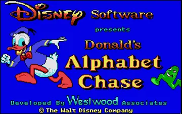 Donald's Alphabet Chase screen shot title